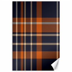 Tartan Background Fabric Design Pattern Canvas 12  X 18   by Simbadda