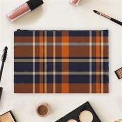 Tartan Background Fabric Design Pattern Cosmetic Bag (large)  by Simbadda