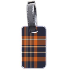 Tartan Background Fabric Design Pattern Luggage Tags (two Sides) by Simbadda