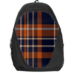 Tartan Background Fabric Design Pattern Backpack Bag by Simbadda