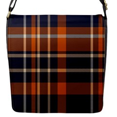 Tartan Background Fabric Design Pattern Flap Messenger Bag (s) by Simbadda