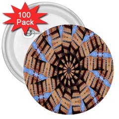 Manipulated Reality Of A Building Picture 3  Buttons (100 Pack)  by Simbadda