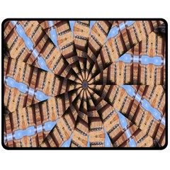 Manipulated Reality Of A Building Picture Fleece Blanket (medium)  by Simbadda