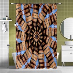 Manipulated Reality Of A Building Picture Shower Curtain 48  X 72  (small)  by Simbadda