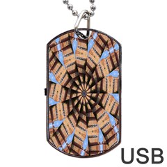 Manipulated Reality Of A Building Picture Dog Tag Usb Flash (one Side) by Simbadda