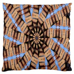 Manipulated Reality Of A Building Picture Large Flano Cushion Case (two Sides) by Simbadda