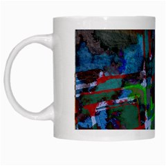 Dark Watercolor On Partial Image Of San Francisco City Mural Usa White Mugs by Simbadda