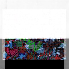 Dark Watercolor On Partial Image Of San Francisco City Mural Usa Rectangular Jigsaw Puzzl