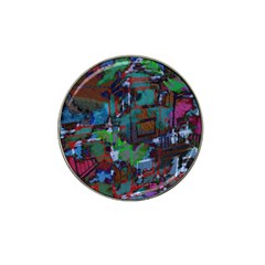 Dark Watercolor On Partial Image Of San Francisco City Mural Usa Hat Clip Ball Marker