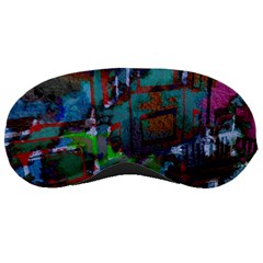 Dark Watercolor On Partial Image Of San Francisco City Mural Usa Sleeping Masks by Simbadda