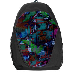 Dark Watercolor On Partial Image Of San Francisco City Mural Usa Backpack Bag by Simbadda