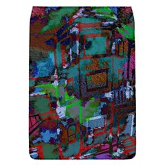 Dark Watercolor On Partial Image Of San Francisco City Mural Usa Flap Covers (s)  by Simbadda