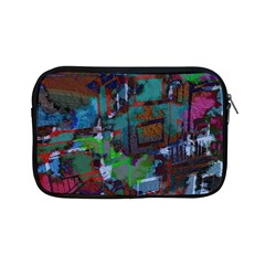 Dark Watercolor On Partial Image Of San Francisco City Mural Usa Apple Ipad Mini Zipper Cases by Simbadda