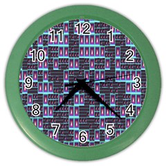 Techno Fractal Wallpaper Color Wall Clocks by Simbadda