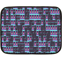 Techno Fractal Wallpaper Fleece Blanket (mini) by Simbadda