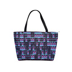 Techno Fractal Wallpaper Shoulder Handbags by Simbadda