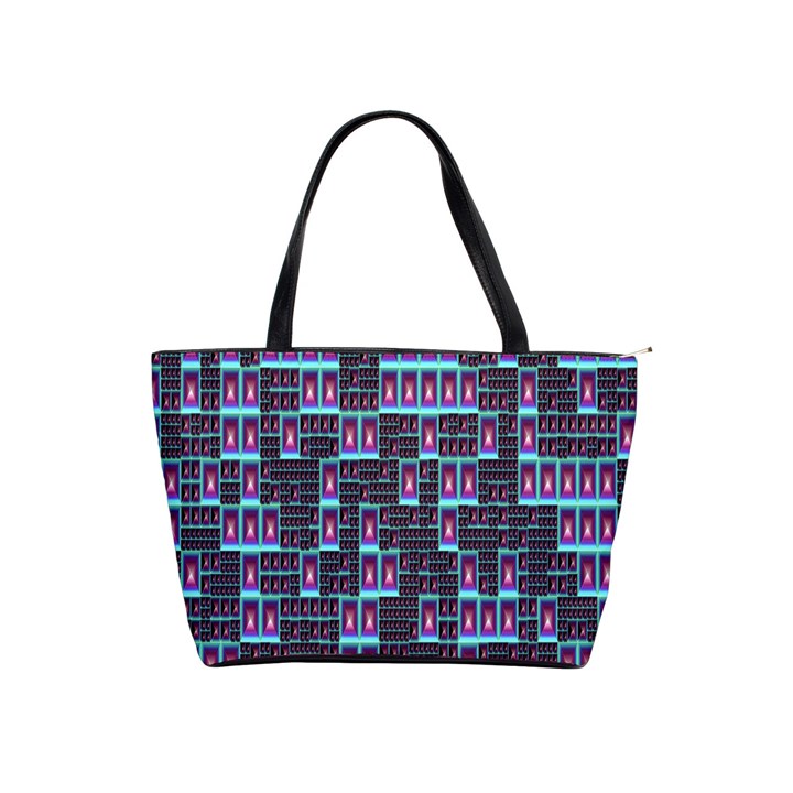 Techno Fractal Wallpaper Shoulder Handbags