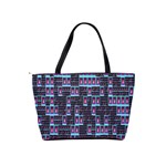 Techno Fractal Wallpaper Shoulder Handbags Back