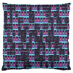 Techno Fractal Wallpaper Large Cushion Case (one Side) by Simbadda