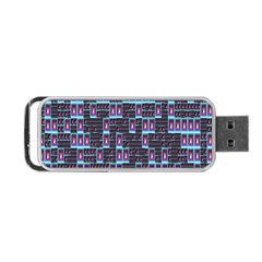 Techno Fractal Wallpaper Portable Usb Flash (two Sides) by Simbadda