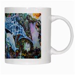 Colorful Aquatic Life Wall Mural White Mugs Right