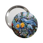 Colorful Aquatic Life Wall Mural 2.25  Handbag Mirrors Front