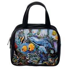 Colorful Aquatic Life Wall Mural Classic Handbags (one Side) by Simbadda