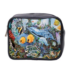 Colorful Aquatic Life Wall Mural Mini Toiletries Bag 2-side by Simbadda