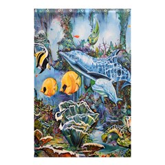 Colorful Aquatic Life Wall Mural Shower Curtain 48  X 72  (small)  by Simbadda