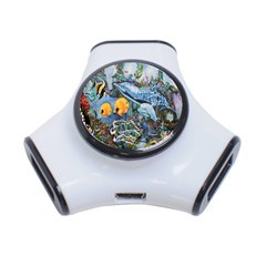 Colorful Aquatic Life Wall Mural 3-port Usb Hub by Simbadda