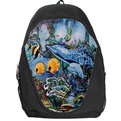 Colorful Aquatic Life Wall Mural Backpack Bag by Simbadda