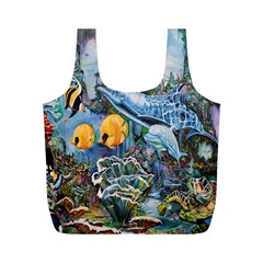 Colorful Aquatic Life Wall Mural Full Print Recycle Bags (m)  by Simbadda