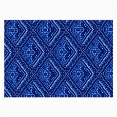 Blue Fractal Background Large Glasses Cloth (2-side) by Simbadda