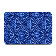 Blue Fractal Background Plate Mats by Simbadda