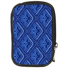 Blue Fractal Background Compact Camera Cases by Simbadda