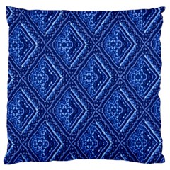 Blue Fractal Background Large Flano Cushion Case (two Sides) by Simbadda