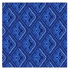 Blue Fractal Background Large Satin Scarf (square) by Simbadda