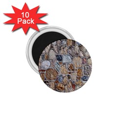 Multi Color Stones Wall Texture 1 75  Magnets (10 Pack)  by Simbadda