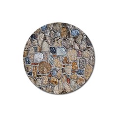 Multi Color Stones Wall Texture Magnet 3  (round) by Simbadda