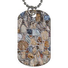 Multi Color Stones Wall Texture Dog Tag (one Side) by Simbadda