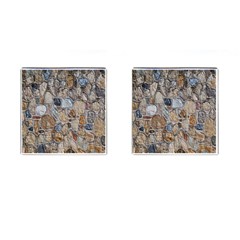 Multi Color Stones Wall Texture Cufflinks (square) by Simbadda