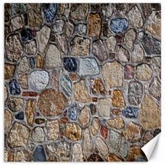 Multi Color Stones Wall Texture Canvas 16  X 16   by Simbadda