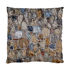 Multi Color Stones Wall Texture Standard Cushion Case (one Side) by Simbadda