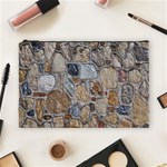 Multi Color Stones Wall Texture Cosmetic Bag (Large)  Front