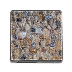 Multi Color Stones Wall Texture Memory Card Reader (square) by Simbadda