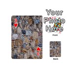 Multi Color Stones Wall Texture Playing Cards 54 (Mini)  Front - Heart3