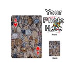 Multi Color Stones Wall Texture Playing Cards 54 (Mini)  Front - Heart4