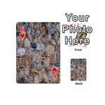 Multi Color Stones Wall Texture Playing Cards 54 (Mini)  Front - Heart6