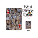 Multi Color Stones Wall Texture Playing Cards 54 (Mini)  Front - Heart9