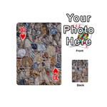 Multi Color Stones Wall Texture Playing Cards 54 (Mini)  Front - Heart10